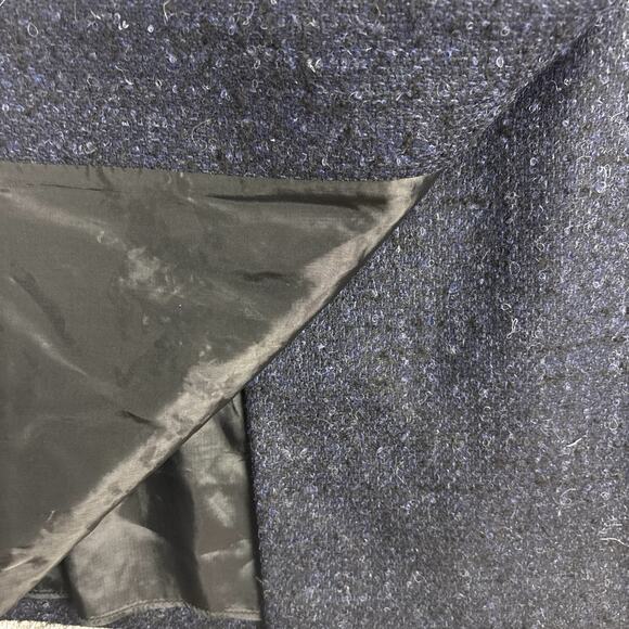 Brora Button Front A-Line Skirt Womens UK 10 / US 6 Blue Tweed Wool Blend Lined - Picture 8 of 11